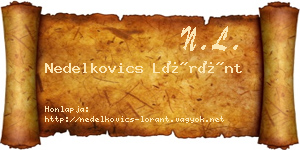 Nedelkovics Lóránt névjegykártya