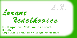 lorant nedelkovics business card