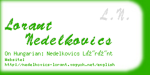 lorant nedelkovics business card